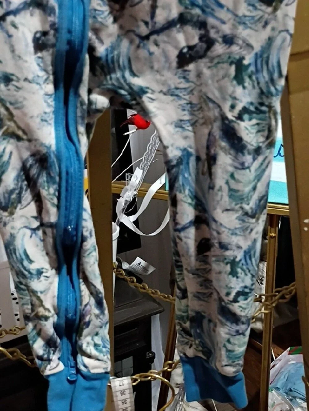 Earth Blue Whale-Print Zip Pajamas